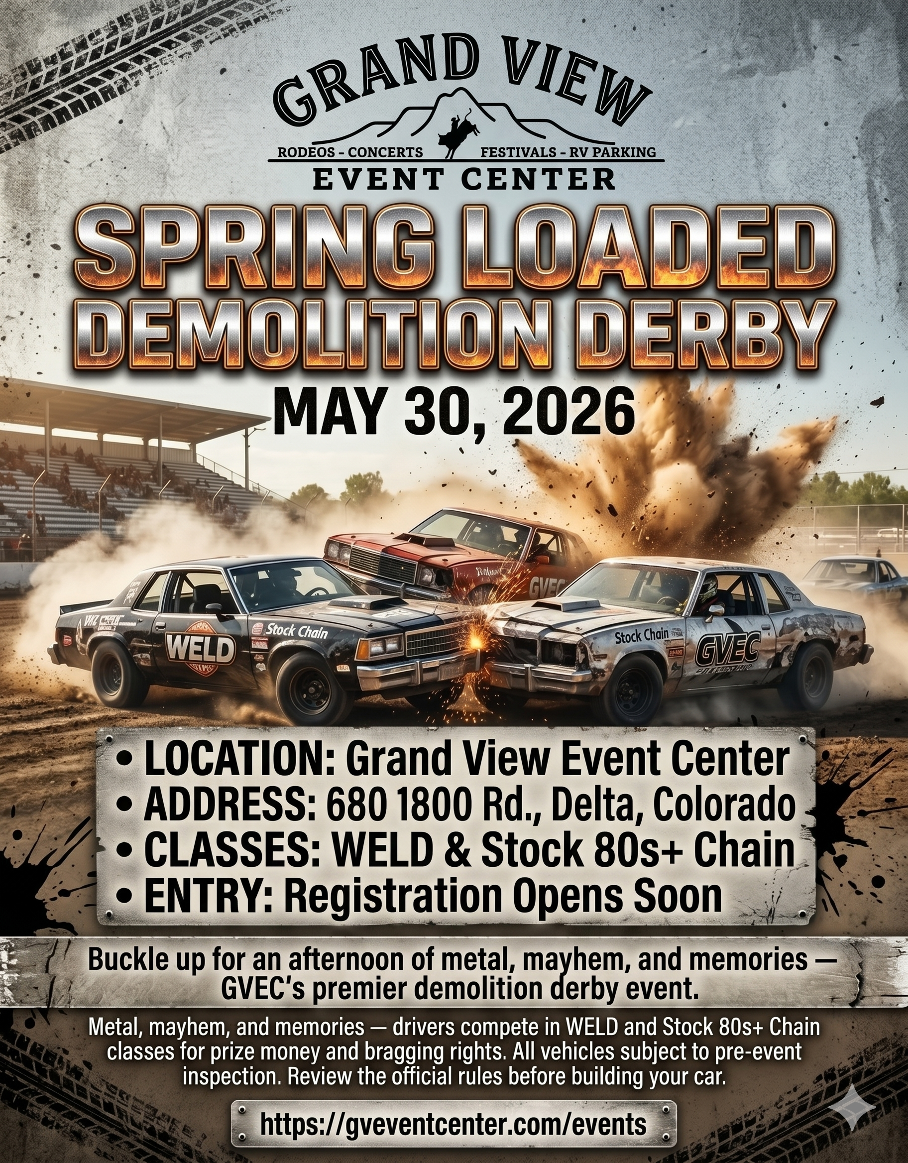 Spring Loaded Demolition Derby — May 30, 2026