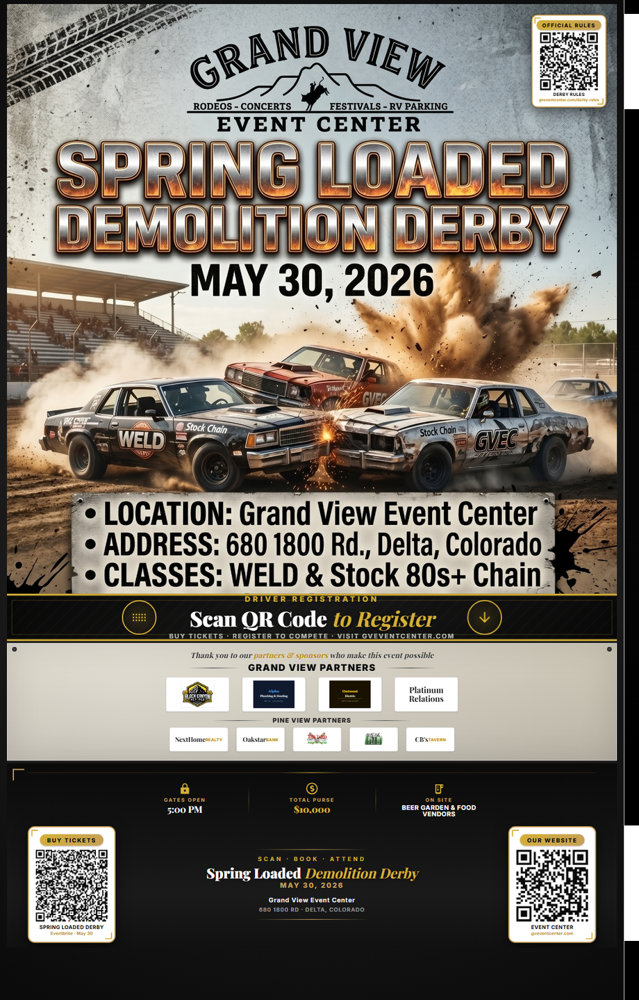Spring Loaded Demolition Derby — May 30, 2026