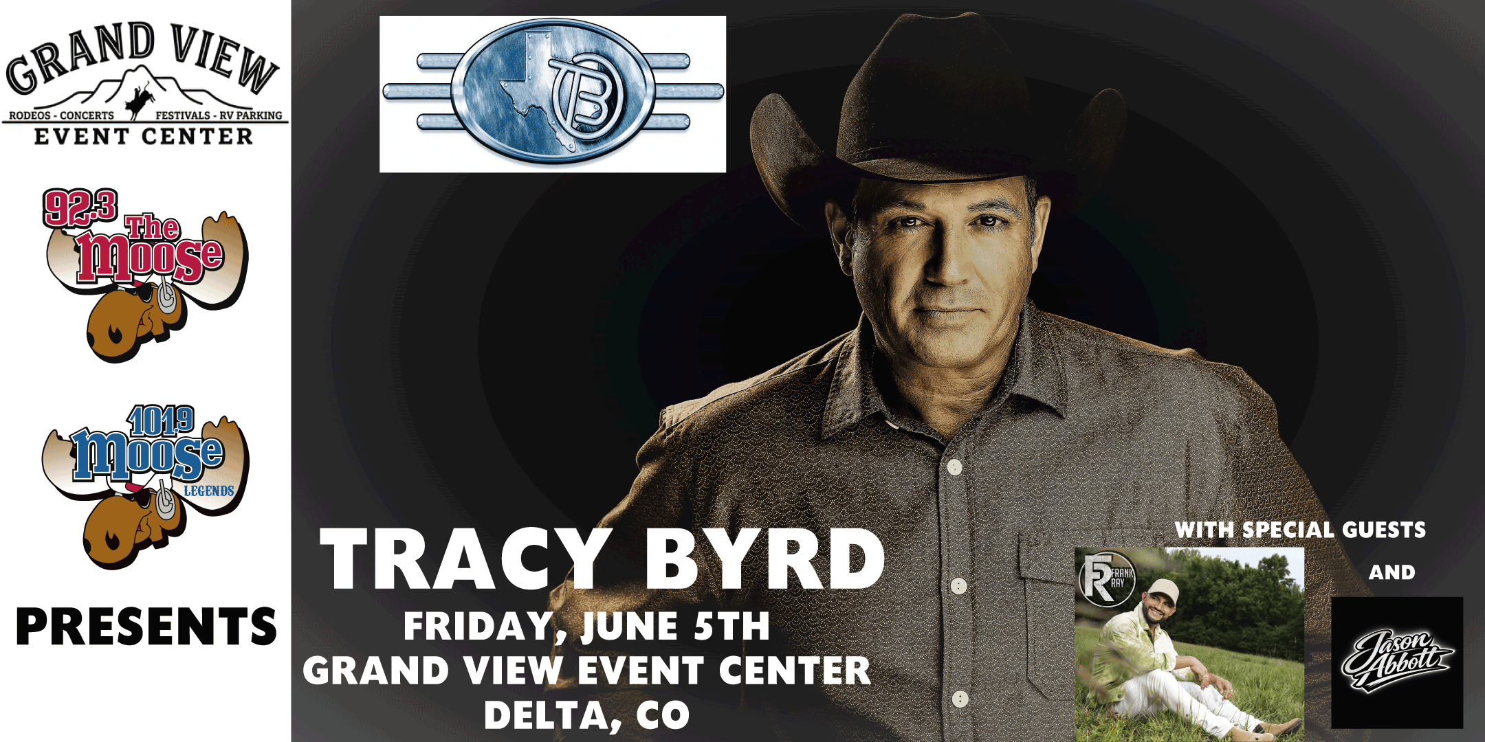 Tracy Byrd concert June 5 + Red Dirt Rampage Bull Riding June 6, 2026
